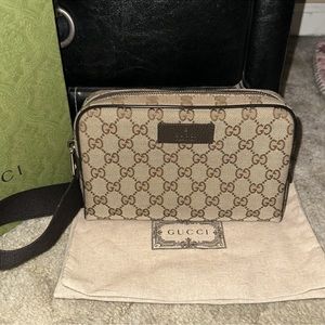 ❌SOLD!❌Gucci Unisex GG Guccissima Canvas GG Waist Belt Bag Logo